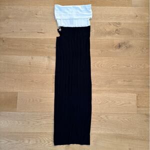 Cupshe x Kelsey Anderson - Hugs & Kisses Cover Up Maxi Dress in Black & White